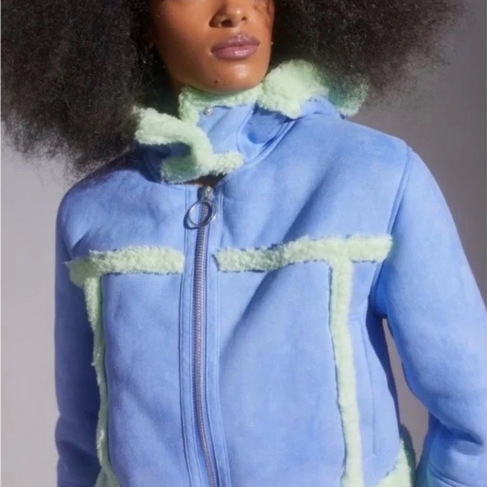 Urban Outfitters Suede & Fleece Jacket